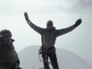 Dilip and Nima on the summit, we have the entire mountain to ourselves!